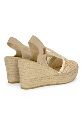 Campesinas in tessuto colore naturale. VIDORRETA | 18400 RAFFIA-RAFFIA